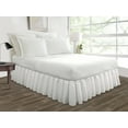 thumbnail image 1 of Full XL Size Tailored Drop Ruffled Solid Bed Skirt with Adjustable Elastic Belt Microfiber Fabric Fade & Wrinkle Resistant Bed Frame Cover Easy to Fit & Care (17 Inch Drop, White), 1 of 4