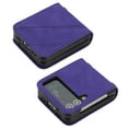 thumbnail image 4 of SaniMore for Samsung Galaxy Z Flip 3 Case, Ultra-Thin PU Leather & Rugged PC Folding Cover Built-in Kickstand & Holder Anti-Scratch Heavy Duty Full Body Protective Shell for Samsung Z Flip 3, Purple, 4 of 6