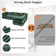 thumbnail image 5 of Harper & Bright Designs Boneless Couch Modular L-Shaped Sofa, Sponge Compression Sofa Sleeper Free combination, Foam Floor Sofa Bed with for Living Room, Green, 5 of 17
