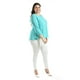 thumbnail image 2 of Blusa con abertura en espalda Roman Fashion Talla Extra 8035 Menta verde claro 42, 2 of 5