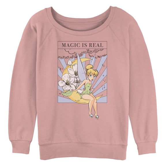 Junior's Peter Pan Tinker Bell Magic is Real Tarot Card  Sweatshirt