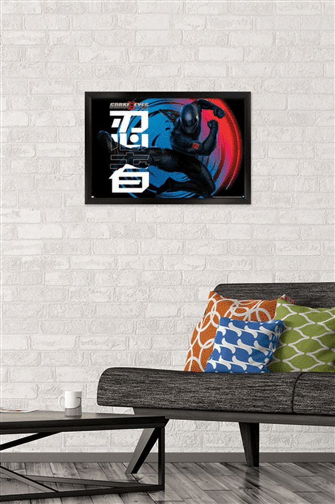 G.I. Joe: Snake Eyes - Kick Wall Poster, 14.725" x 22.375", Framed