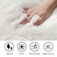 thumbnail image 2 of Howarmer Faux Fur Rug, Fluffy Shaggy Area Rug Ultra Soft 2 x 3 Feet Sheepskin Fur Rug, White Fuzzy Rug Machine Washable Shag Rug, Decor Throw Rugs for Bedroom, Room, Living Room,White, 2 of 8