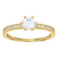 thumbnail image 2 of 14k Yellow Gold Womens Cubic-Zirconia Duo Bridal Ring Set, 2 of 2