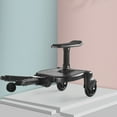 thumbnail image 3 of Universal Stroller Board 2 In 1 Stroller Ride Board Buggy Wheeled Board Seat Pedal Buggy Board with Seat Auxiliary Pedal Adapter Pushchair Connector Anti-Slip, Max Load 55lbs, 3 of 10