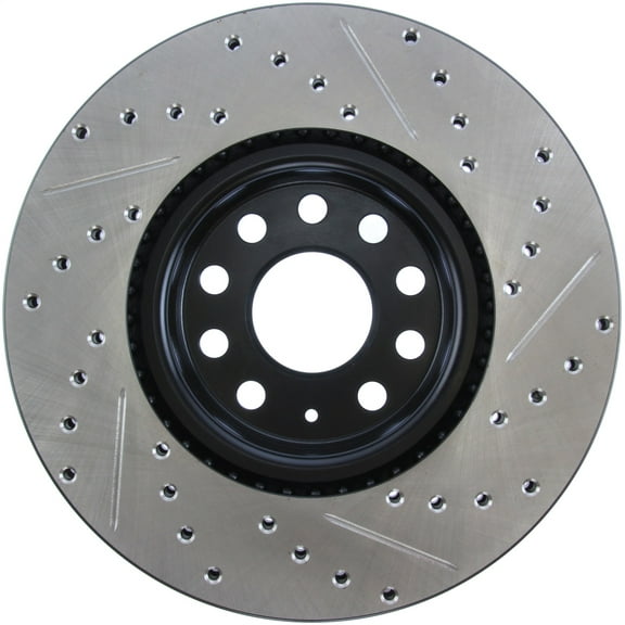 StopTech Slotted & Drilled Sport Brake Rotor Fits select: 2009-2014 VOLKSWAGEN JETTA, 2012-2022 VOLKSWAGEN PASSAT
