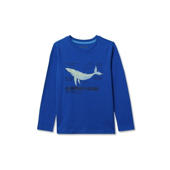 Lands' End Boys Husky Long Sleeve Graphic Tee