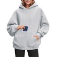 thumbnail image 4 of Womens Hoodies Oversized Sweatshirt Cozy Sweaters Basic Pullover Shirts Large Kangaroo Pocket Casua Fall Outfits, 4 of 7