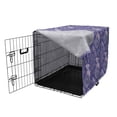 thumbnail image 3 of Boho Dog Crate Cover, Pattern Design Outline Dreamcatchers and Roses, Easy to Use Pet Kennel Cover Small Dogs Puppies Kittens, 7 Sizes, Lavender Dark Lavender, by Ambesonne, 3 of 6