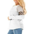 thumbnail image 4 of Plus Size Tops for Women Long Sleeve Crewneck Fall Tshirt Shirts Striped Print Fashion Tunic Blouse Tee for Woman Clothing, 4 of 5