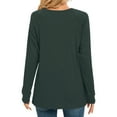 thumbnail image 5 of ASFGIMUJ Women Long Sleeve Shirts Casual Tops Dressy Blouses Fashion Pleated Tunic, 5 of 7