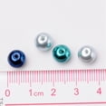 thumbnail image 4 of Carribean Blue Mix Pearlized Glass Pearl Beads Mixed Color 8mm Hole: 1mm about 100pcs/bag, 4 of 4