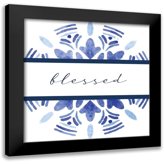 Allen, Kimberly 12x12 Black Modern Framed Museum Art Print Titled - Blessed Medallion