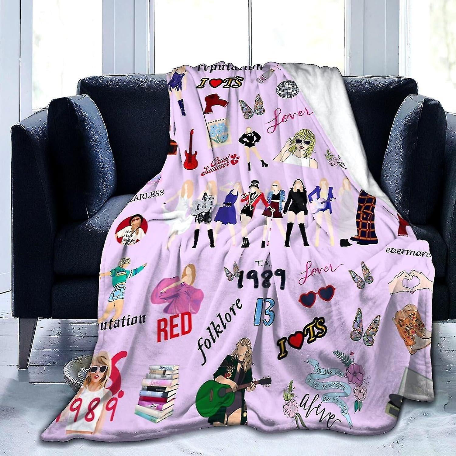 Taylor Swift Singer Merch Blanket Ultra Soft Flannel Throw