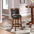 thumbnail image 3 of Home Square Augusta 24" Swivel Counter Stool in Cherry - Set of 3, 3 of 10