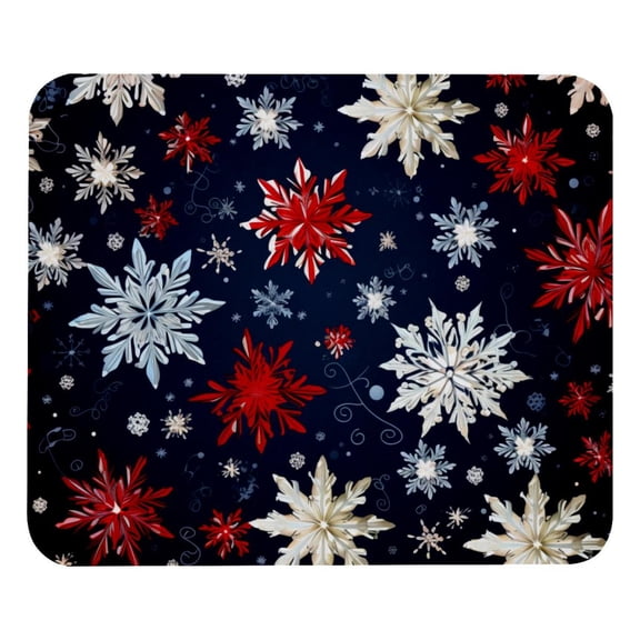 Christmas Snow Mouse Pad for Wireless Mouse Home Office Desk Laptop with Rubber Base
