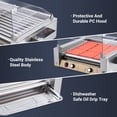 thumbnail image 2 of AKDSteel Stainless Steel Hot Dog Machine & Sausage Grill, 750w Dual Temp Control With Pc Hood Shelf, 2 of 7