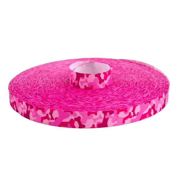 Country Brook Design® 5/8 Inch Pink Bone Camo Grosgrain Ribbon, 5 Yards