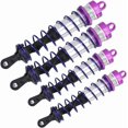 thumbnail image 3 of HUGFEGWE 4 Pcs Amortisseur avant et Arrière en Métal 1/8 pour Voiture RC, Pression Réglable, Ressort Assemblé pour Modèle de Voiture RC 1:8, Pièces de Rechange (Violet) CJB91-51935, 3 of 9