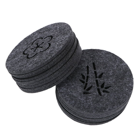 WEUVEB Home Office Use Drink Coaster Felt Pad Skidproof 20Pcs 3.5In