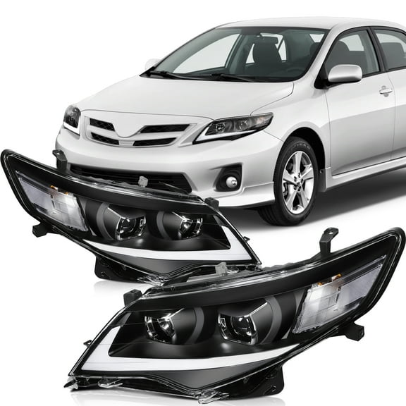 CCIYU Headlights Assembly 8115006800 8111006800 8115006470 8111006470 Black Housing Clear Reflector Clear Lens Headlamps For Toyota Camry 2012-2014