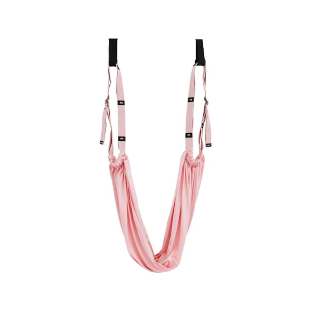 Advancent Correa amplia de la extensión de la hamaca de la yoga del peso ligero y portátil del oscilación de la hamaca de la yoga del Accesorios para máquinas de ejercicios rosa
