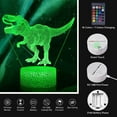 thumbnail image 3 of MesaSe Dinosaur Toys, 16 Colors Children 3D Illusion Bedside Lamp Remote Control T Rex Night Light Table Lamp for Kids 2-12 Year Old Boys Birthday Gifts, Home Decorations, 3 of 7