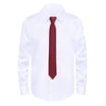 thumbnail image 3 of YUEHUA boys tees Long Sleeve Dress Shirt For Boys Classic White Formal School Top Comfortable Kids Button Down Shirt, 3 of 5