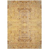 SAFAVIEH Mystique Gabriel Overdyed Polyester Area Rug, Gold/Multi, 4' x 6'