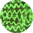 thumbnail image 1 of Ahgly Company Indoor Round Abstract Green Modern Area Rugs, 7' Round, 1 of 4