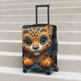 thumbnail image 6 of Gukieu Playful Leopard Art Print Suitcase Protective Cover, Elastic Zipper Buckle Suitcase Protective Cover, Suitable for Travel, Business Trip-Small, 6 of 7