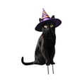 thumbnail image 3 of Estatua de gato para jardín, estaca de animal, decoración de Halloween, inserto de metal realista para el suelo de un gatito para el patio trasero de 183 x 28 cm, 3 of 8