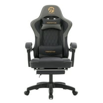 Gaming Chair, Video Game Chair with Retractable Footrest and Lumbar Support, High Back Ergonomic Computer Chair, PU Leather Gamer Chairs
