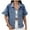 Blue-02, variant on Button Down Denim Shirts for Women Top Summer Double Pocket Short Sleeve Blouses Workout Clothes 2025 S-XL