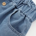 thumbnail image 6 of Denim Shorts for Kids Girls Casual Straight Leg Jeans Jorts with Pockets Girls Summer Clothes 5-6 Years, 6 of 7