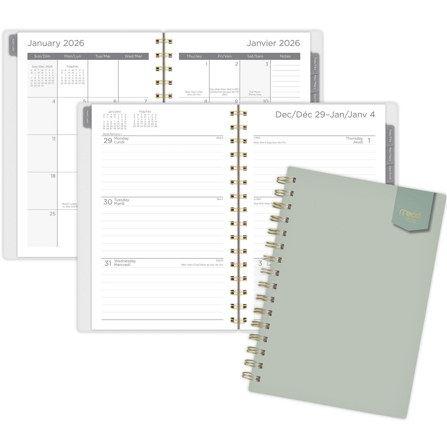 2026 Mead® Sage Small Weekly Planner