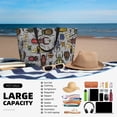 thumbnail image 5 of Balery Bright Insects Beach Travel Bag - Water-Resistant, Large Capacity Lightweight Tote with 7 Pockets for Women and Men - Perfect for Beach, Pool, Gym, and Travel, 5 of 7