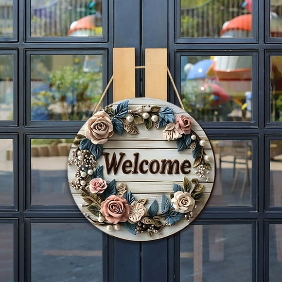 Letrero de Bienvenida para Fiestas de Eventos, Decoración Del Hogar, Colgante para Puerta.