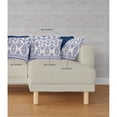 thumbnail image 4 of Amrita Sen Nandini Flowers Suede Blown and Closed Pillow w/ Insert in White and Blue, 4 of 5