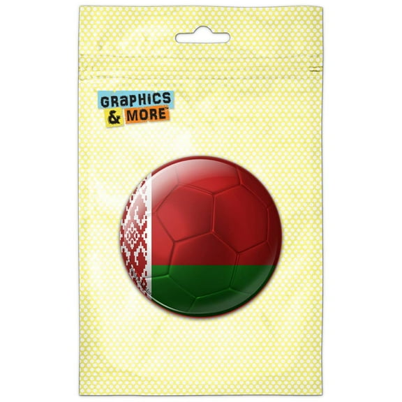 Belarus Flag Soccer Ball Futbol Football Pinback Button Pin Badge