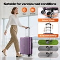 thumbnail image 6 of HOTEEL 3 Piece Carry on Luggage Set with Backpack & Toiletry Bag,PC+ABS Durable Suitcase with Built-in TSA Lock&Spinner Wheels for Business Travel Vacation(Purple), 6 of 9