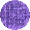 thumbnail image 1 of Ahgly Company Indoor Round Oriental Purple Industrial Area Rugs, 8' Round, 1 of 4