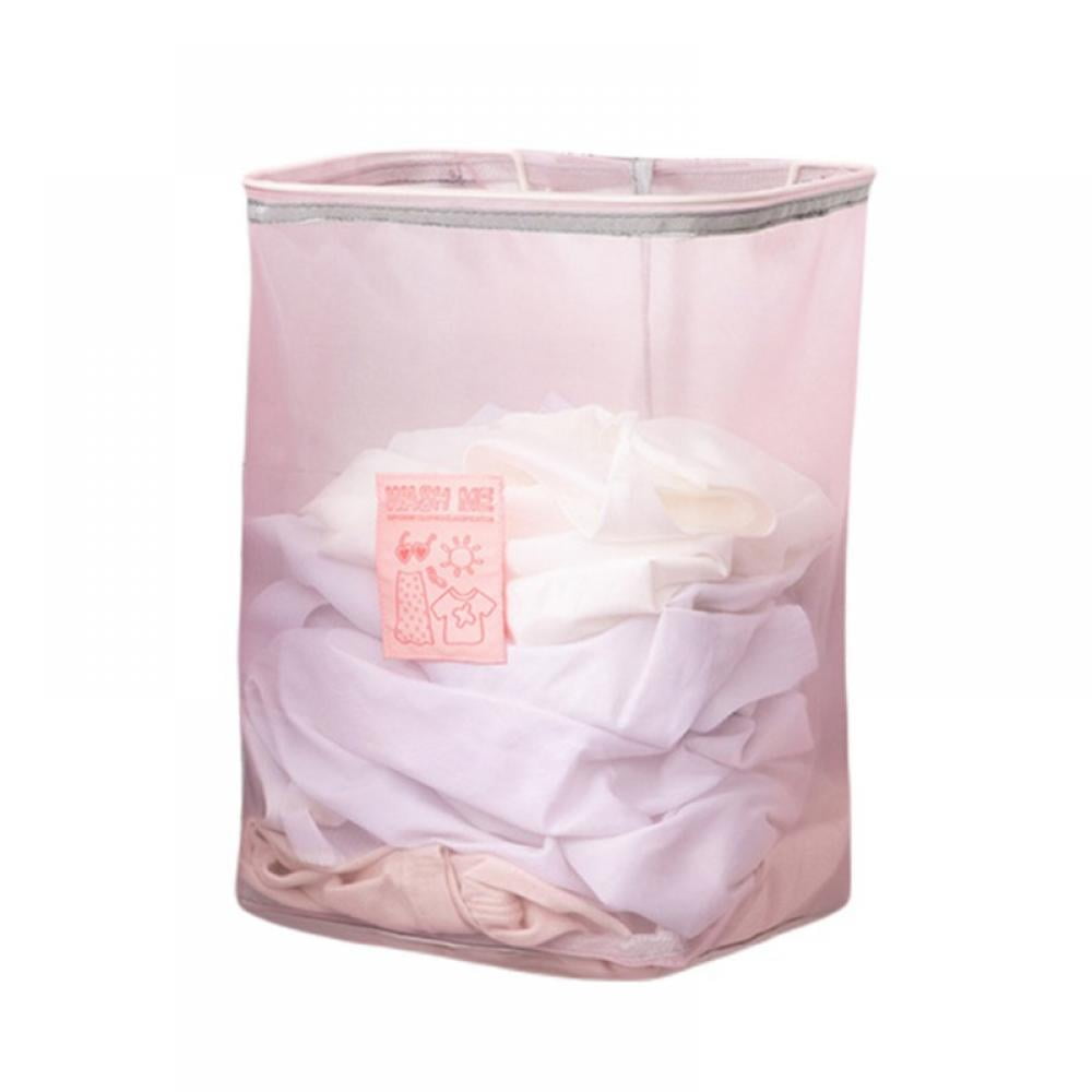 Wallmounted Laundry Basket Storage Foldable Hook Net お買得