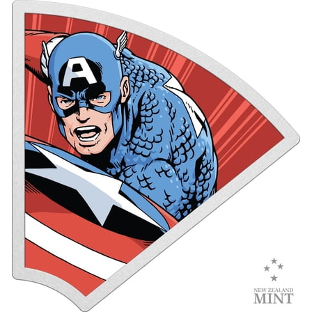 2023 New Zealand Mint Marvel Avengers 60th - Captain America 1 oz Silver Coin