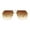 Gold (Brown), variant on Unisex Fashion Sunglasses Modern Geometric Square Metal Frame UV400 Gold, Black