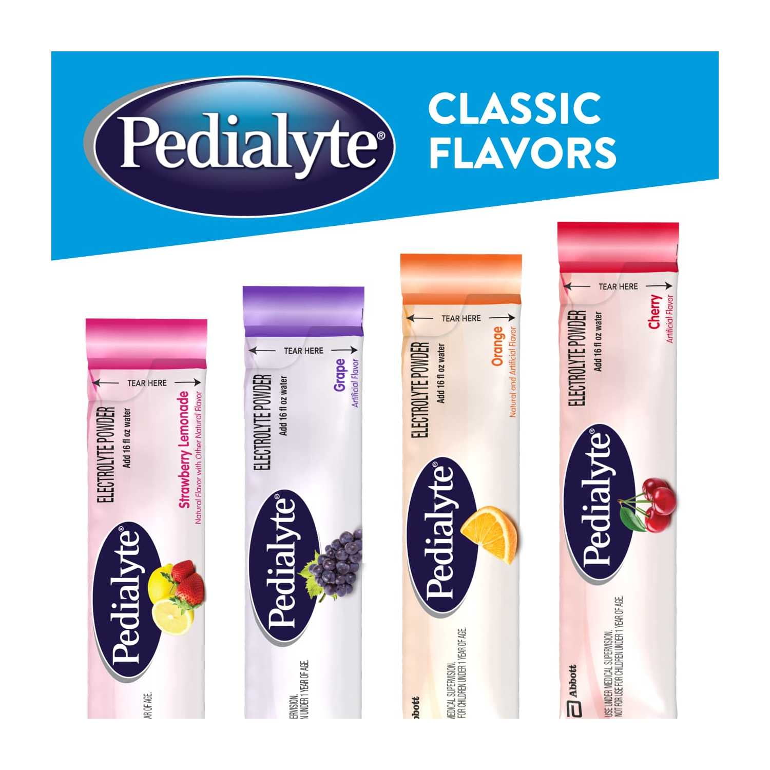 Pedialyte Electrolyte Powder Packets, Grape, Hydration Drink, 18 Single-Serving Powder Packets
