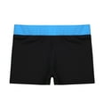 thumbnail image 6 of MSemis Girls Kids Gymnastics Dance Sports Booty Shorts Running Yoga Workout Stretchy Bottoms Sky Blue&Black 6, 6 of 7