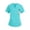 Turquoise #4, variant on KDDYLITQ Scrubs for Women, V-Neck Tops Soft Stretch Women's Tops Purple 2XL