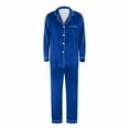 thumbnail image 2 of Christmas Pjs Family Set Flannel Pajamas Long Sleeve Button down Nightwear Set Warm Pajamas Holiday Pajamas for Family, 2 of 8