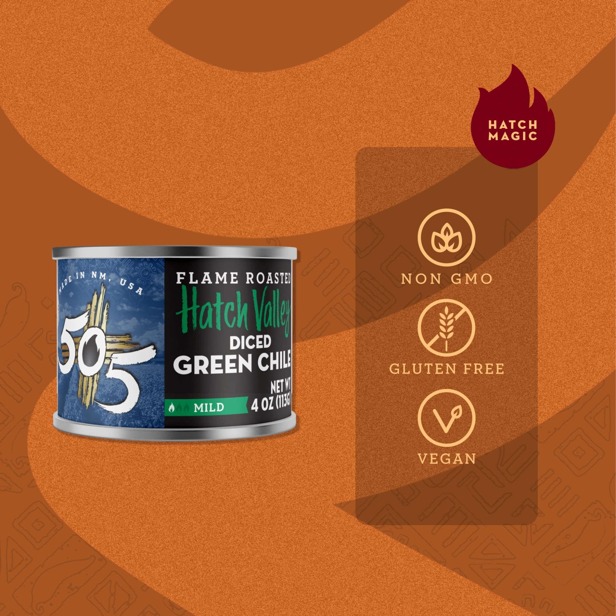 (12 pack) 505 Southwestern Flame Roasted Hatch Valley Diced Green Chile, Mild, 4 oz Can – Green Chiles for Cooking